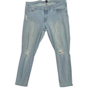 Gap Denim 1969 Skinny Jeans Women Size 16 Blue Mid Rise Cotton Blend Denim